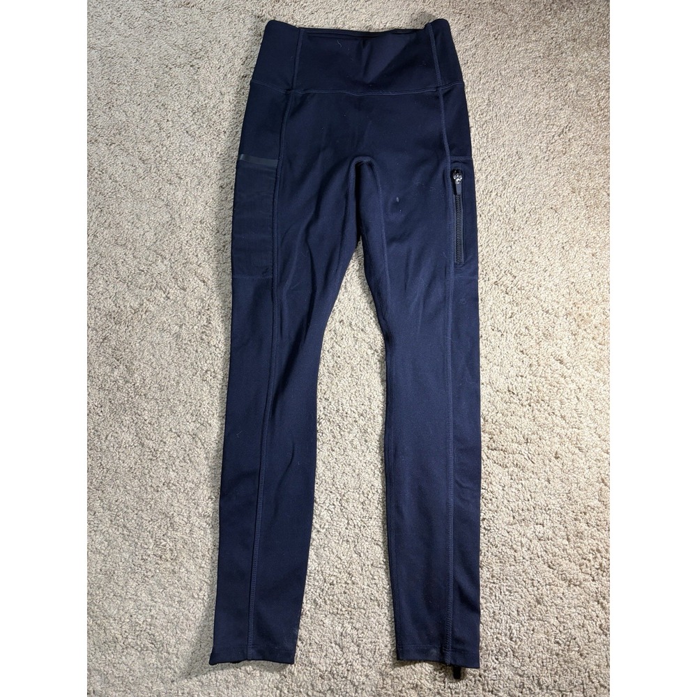 Fabletics Motion 365 Leggings Women Small Pockets Zippers Black Athleisure